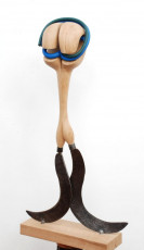 Headhooks 2018 oak, steel, oil paint