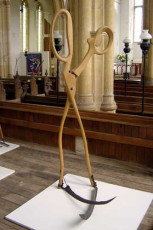 Sunnyside scissors I, oak, found objects